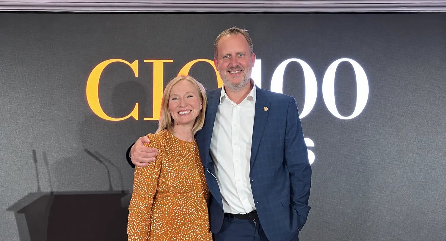 NashTech’s Chris Weston and Natalie Whittlesey at the CIO 100 Awards and Conference UK 2026