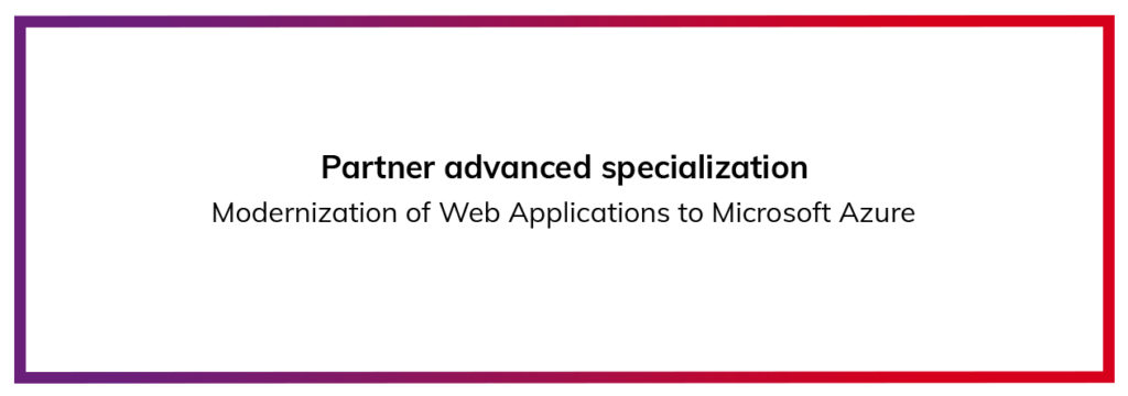Modernization of Web Applications to Microsoft Azure Advanced Specialization